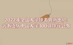 2022年全国大学排名最新出炉 武书连版中国大学300强排行公布